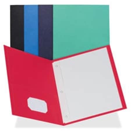 Business Source 2-Pocket Folders- 100 Sh Cap- Ltr- 9.5 in. x 11 in.- 25-BX- DBE BSN78508